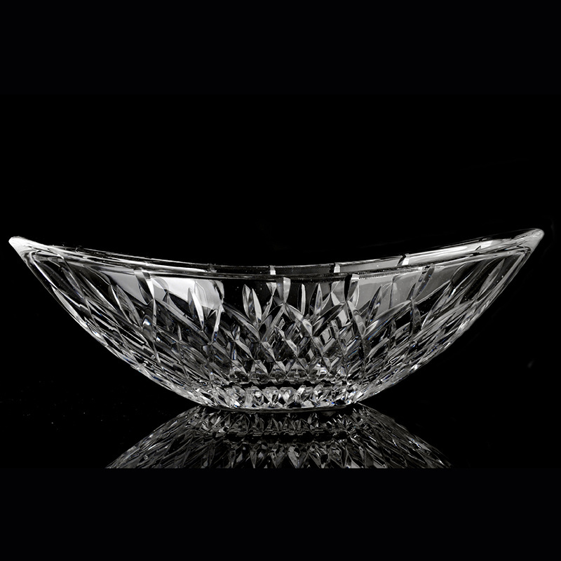 Crystal Clear Glass Mixing Fresh Bowl Set Boat Shape Glass Salad Food Serving Bowl