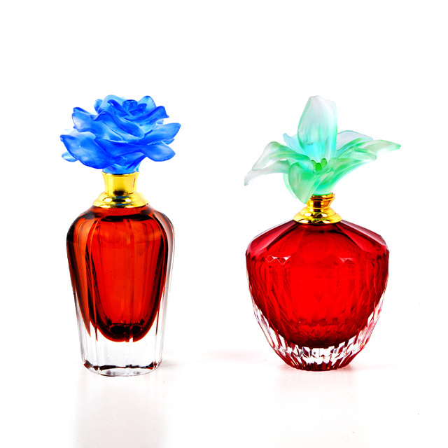 Perfume bottle glass display decanter flacons parfums vide glass perfume bottle refillable