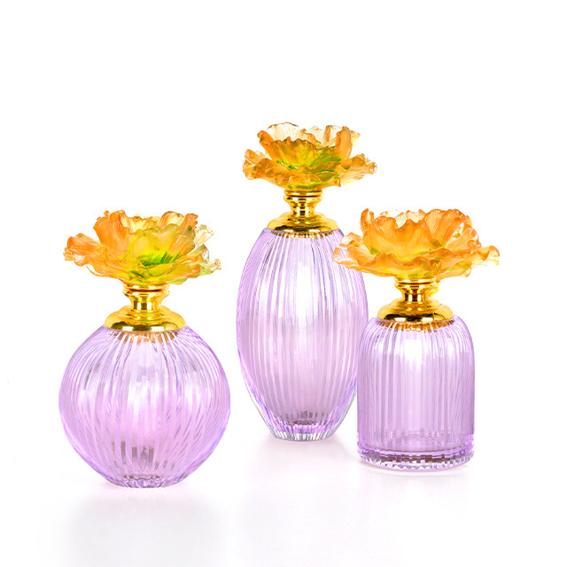 Perfume bottle glass display decanter flacons parfums vide glass perfume bottle refillable