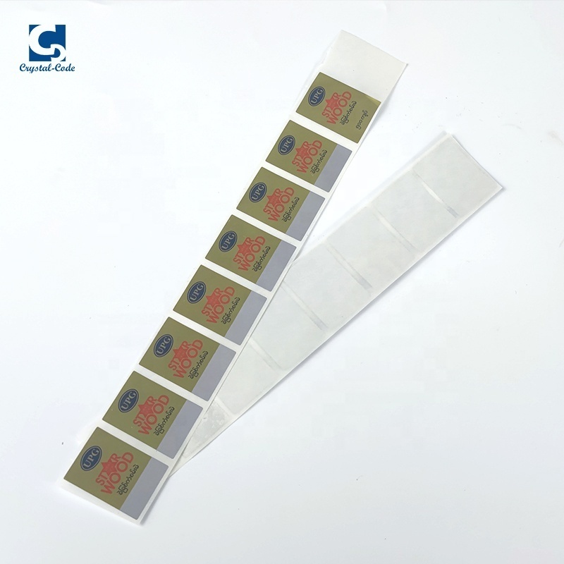 Coated sticker label with QR-Code/ Drip Vanishing Ink/ Factory price custom gold stamping serial number scratch off stickers