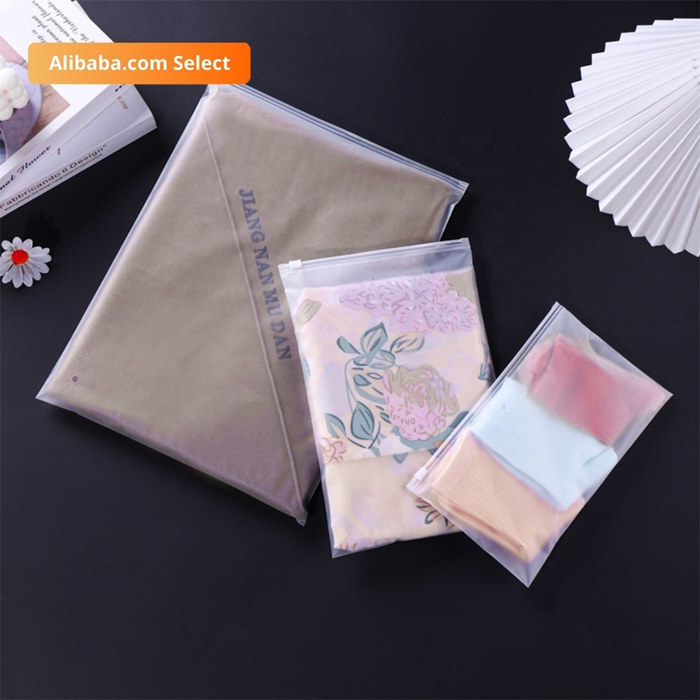 Professional Customised Holographic Bags Clothes Packaging Hoodie Jewelry Frosted Zipper Plastic Pour Spout For Ziplock Bag