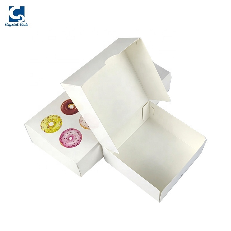 Paper Pastry Packaging For Printed Cardboard With Handle Gift Custom Small Luxury Food Drawer Bag Donut Box