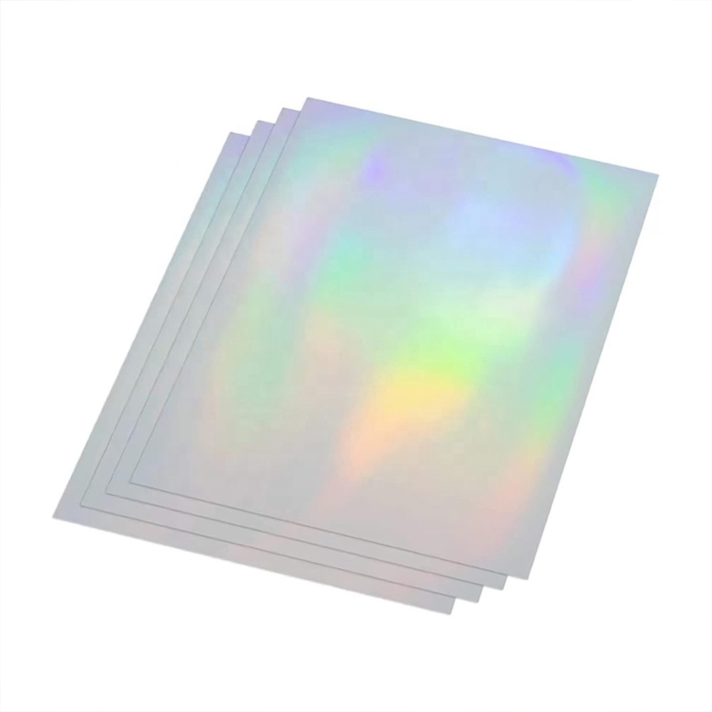 Popular A4 Pp Matte For Outdoors Glitter Hologram Die Cut Stickers Clear Waterproof Roll Vinyl Sticker Paper With Blue Backing