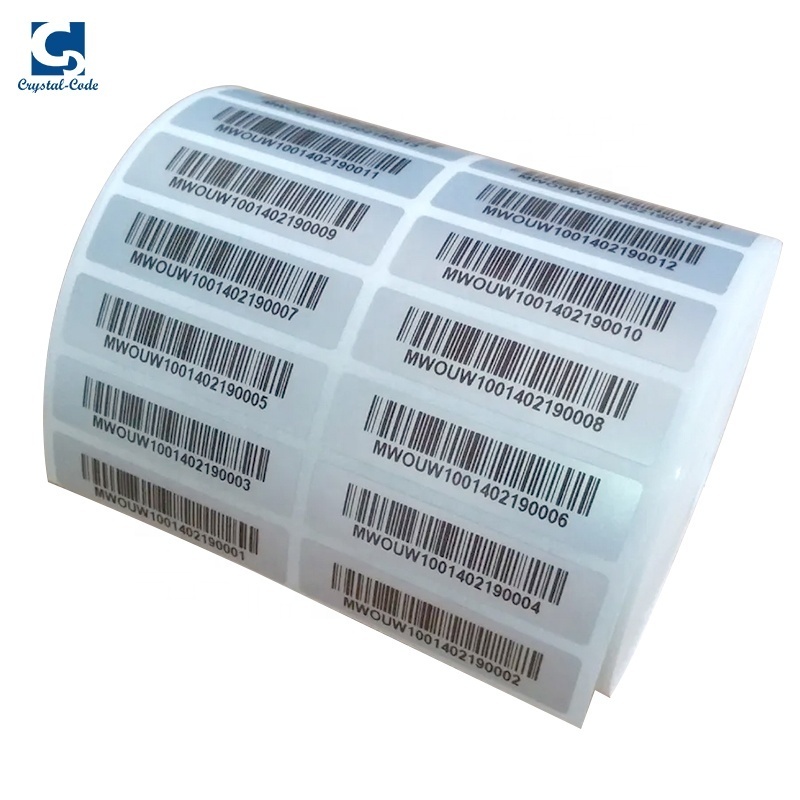 New Design Customized Hologram Die Cut Printing Scale Receipt Rf Label Barcode With Certificate