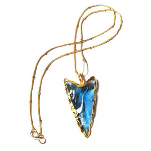 Best Value of Electroplated Arrowheads Glass Necklace : Electroplated Arrowheads Glass Necklace For Sale