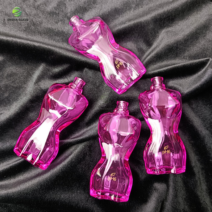 Recyclable Empty Glass Perfume Bottle for Women 80ml 90ml 100ml Body Shape Custom Logo Engraved for Cosmetics