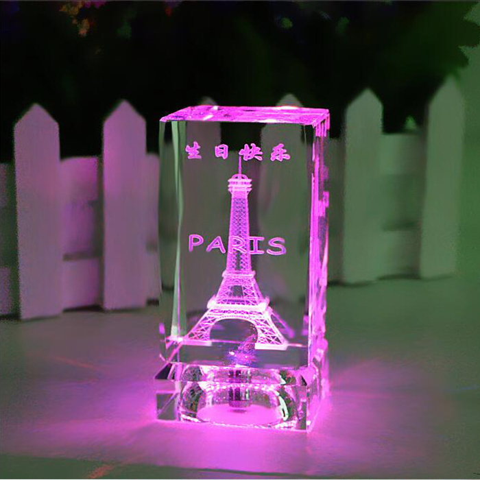 2023 New Design Factory Custom 3d Laser k9 Crystal Cube Craft /Birthday Gifts Wedding&Gift Favors