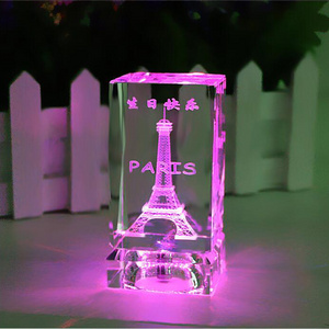 2023 New Design Factory Custom 3d Laser k9 Crystal Cube Craft /Birthday Gifts Wedding&Gift Favors