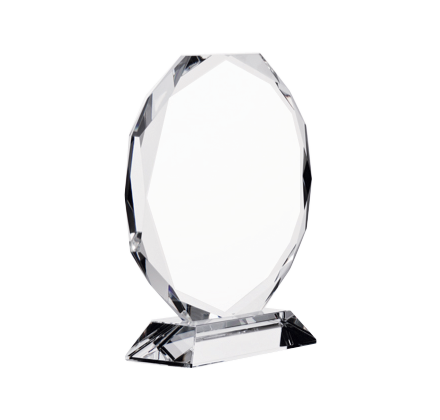 Souvenir Gift Custom Crystal Glass Trophy Blank  Glass Trophy Awards glass plaque