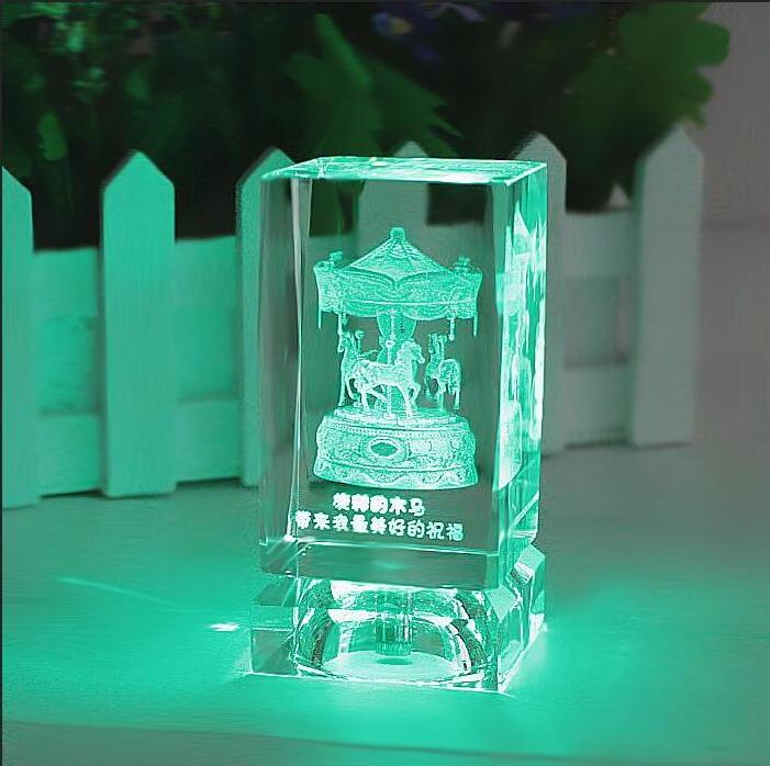 2023 New Design Factory Custom 3d Laser k9 Crystal Cube Craft /Birthday Gifts Wedding&Gift Favors