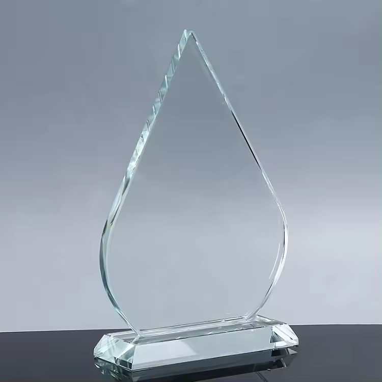 wholesale High Quality classic clear blank custom various Shape Crystal Award plaque 3d laser engraving Glass Trophy