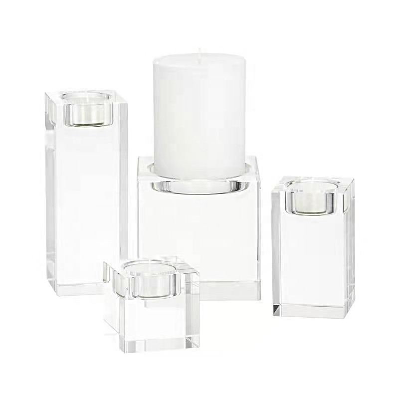 Hot Sale Europe K9 Crystal Candle Holders Stand Wedding Home Decor Candlestick Table Centerpieces