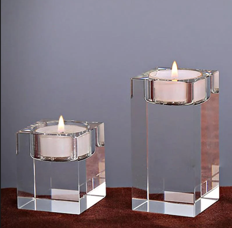 2023 Hot Sale Home Decorative Pillar Tall Gold Wedding Table Centerpieces Crystal Candle Holders