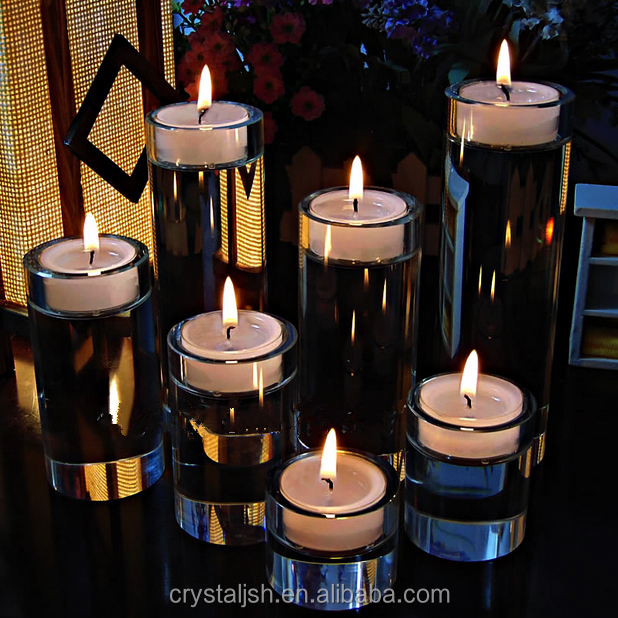 Wholesale glass holders for candles bulk simple glass candlestick holders tall glass candlesticks for decoration