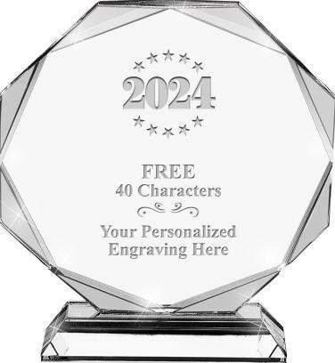 Souvenir Gift Custom Crystal Glass Trophy Blank  Glass Trophy Awards glass plaque