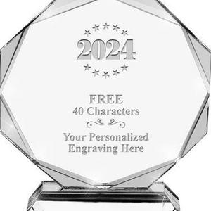 Souvenir Gift Custom Crystal Glass Trophy Blank  Glass Trophy Awards glass plaque