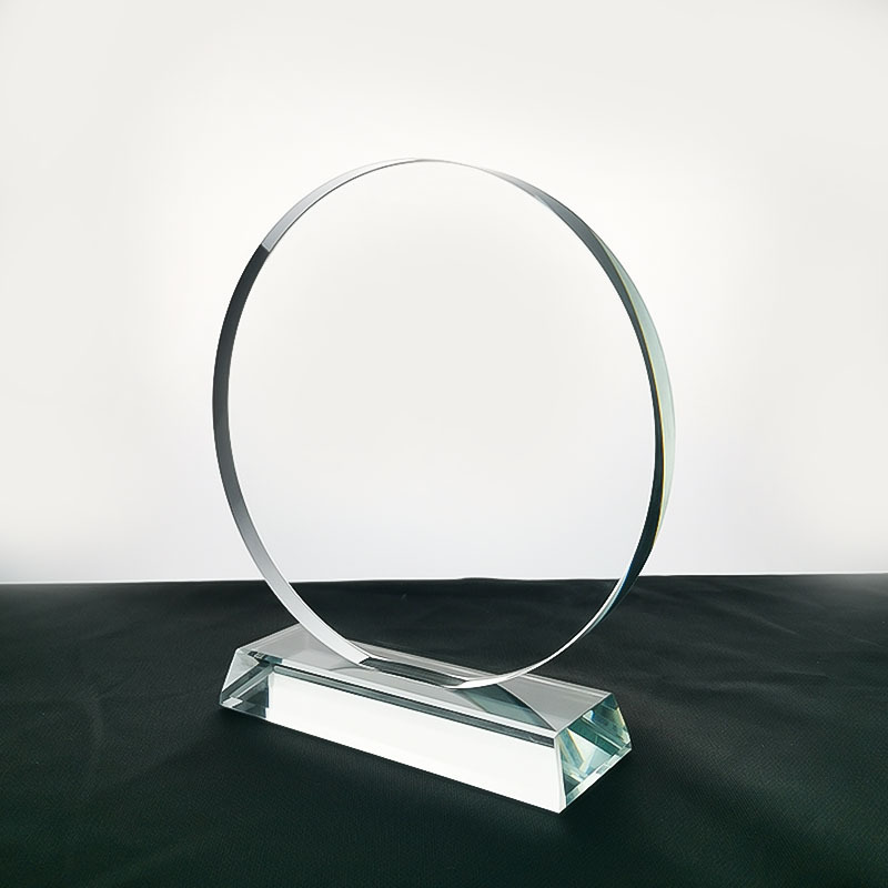 Manufacturer wholesale themed souvenirs custom crystal glass trophy blank glass trophy prize glass plaque for awards