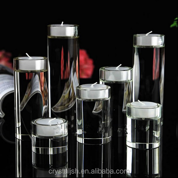 Wholesale glass holders for candles bulk simple glass candlestick holders tall glass candlesticks for decoration