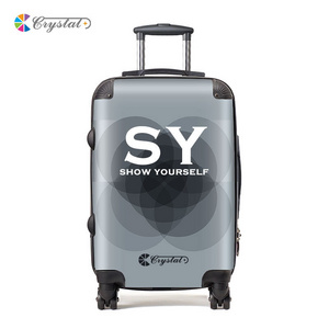 In Stock 100% PC Hard Shell Transparent Trolley Luggage Customized Design High Quality Travel Suitcase