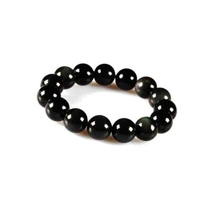 Top Quality Black Obsidian Bracelet For Women Wristband Custom Reiki Healing Yoga Beads Bracelet Buddha BB-005 Crystals Supply