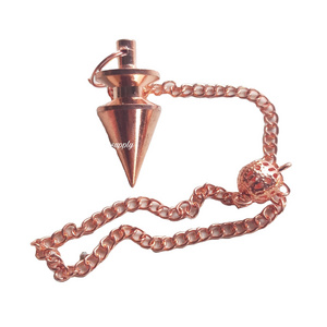 Copper Plated Pendulum For Dowsing  Wholesale Copper Metal Pendulums Dowsing Tool For Sale