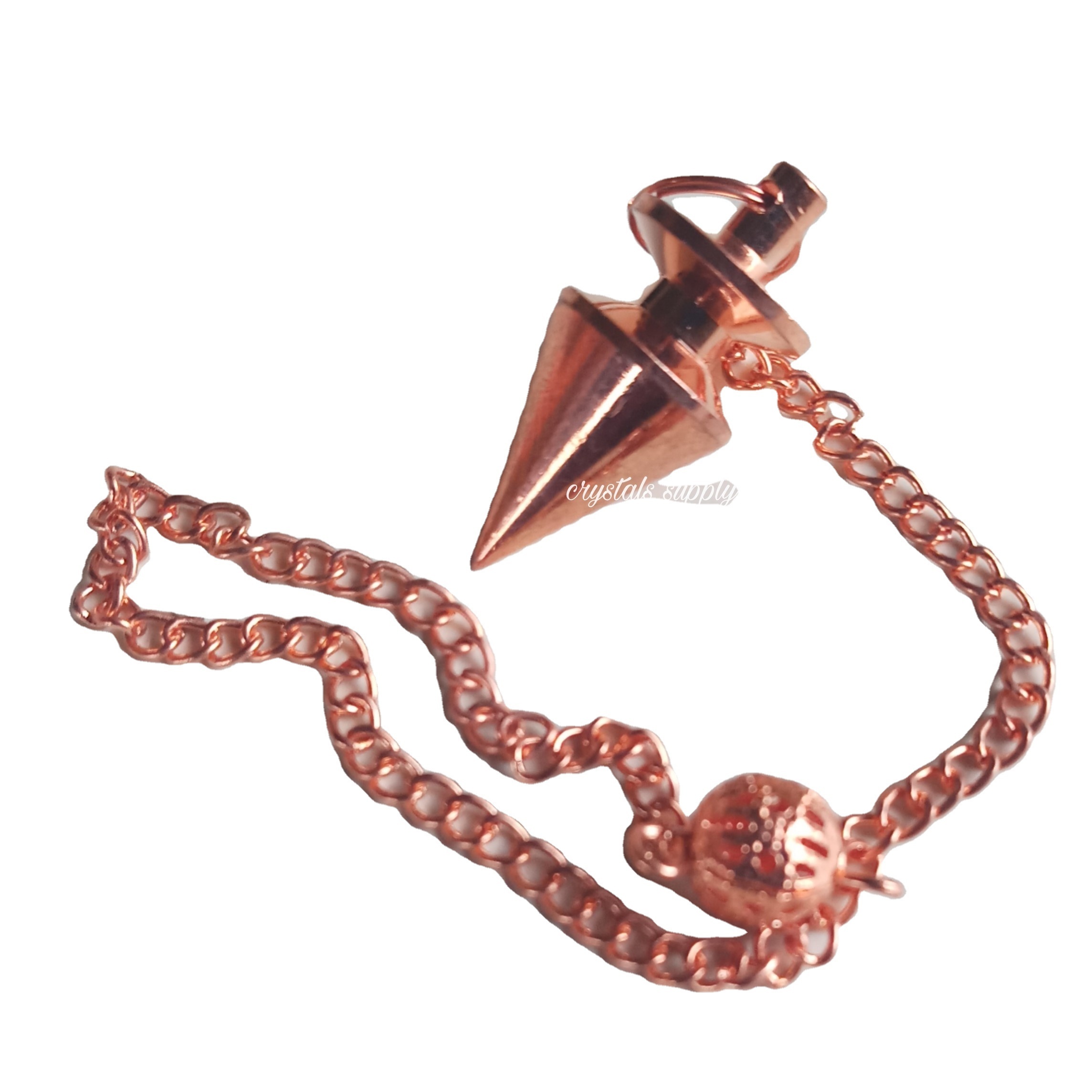 Copper Plated Pendulum For Dowsing  Wholesale Copper Metal Pendulums Dowsing Tool For Sale