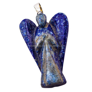 Carved Natural Gemstone Angel Pendant Bead For Love And Protect : Wholesale Angel Pendants : Gemstone Angels Pendants Crystals