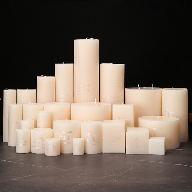 Lighting Emergency Wax Home Hotel Household Smokeless Tasteless Ivory Cylindrical Candles