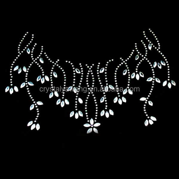 Necklace Rhinestone Iron On Transfers Patterns Hotfix Rhinestone Trimming Design