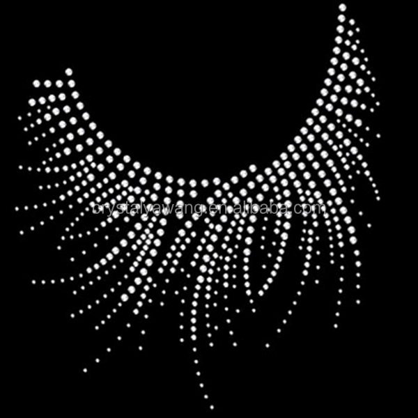 Necklace Rhinestone Iron On Transfers Patterns Hotfix Rhinestone Trimming Design