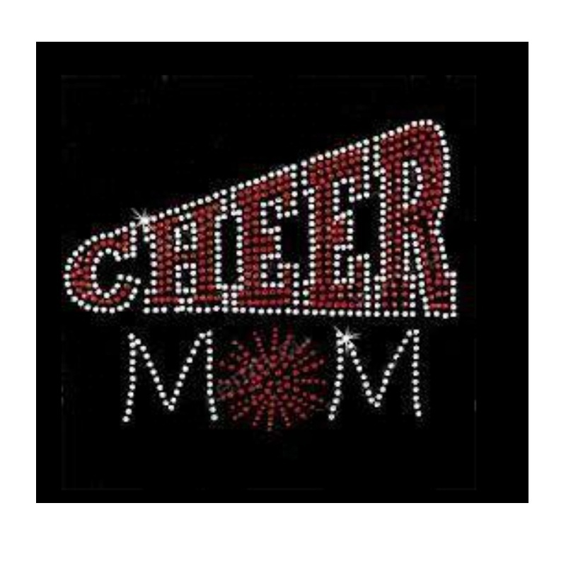 Fast Shipment Bling Football Football Mom Hot Fix Rhinestone Transfer Iron on Game Day Heat Press Transfer For T shirts