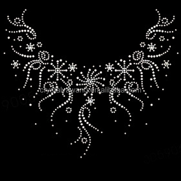 Necklace Rhinestone Iron On Transfers Patterns Hotfix Rhinestone Trimming Design