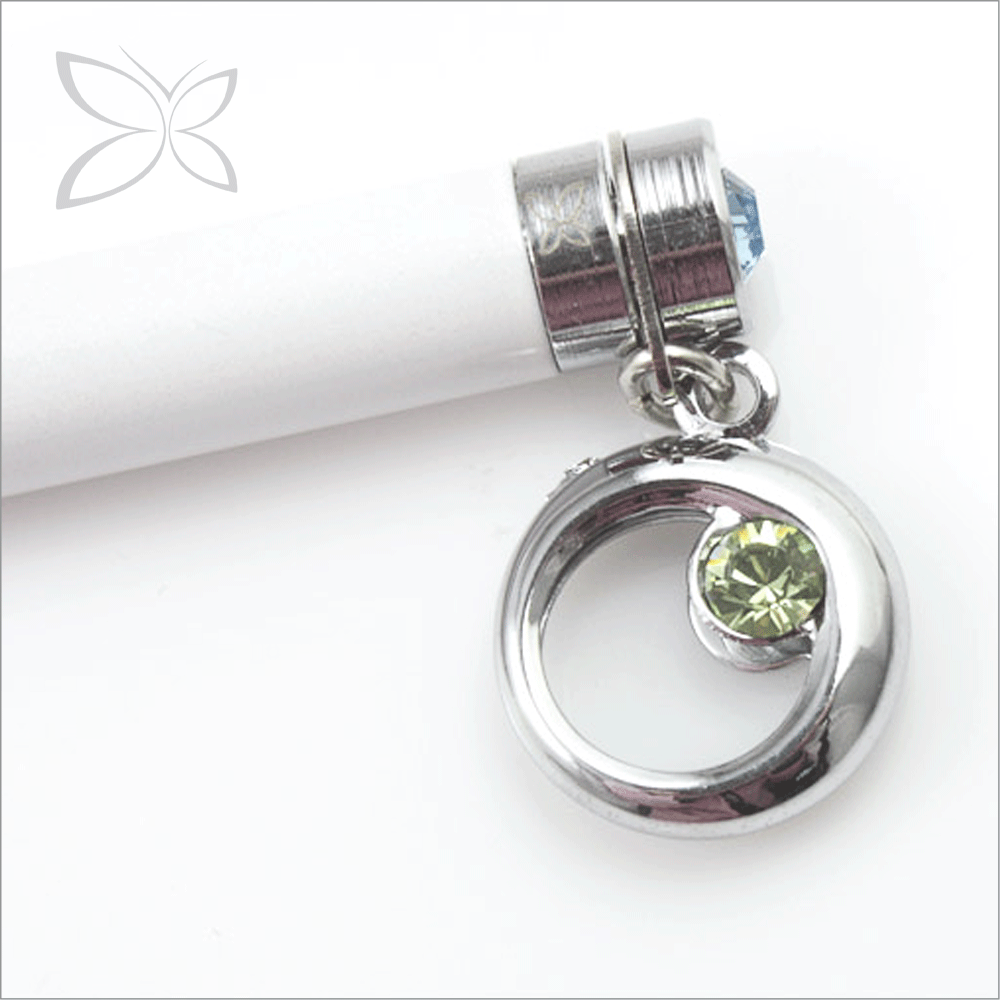 Crystocraft Customise Enchanting High End Metal Charm Decorated with Brilliant Cut Crystals Ball Point Pen