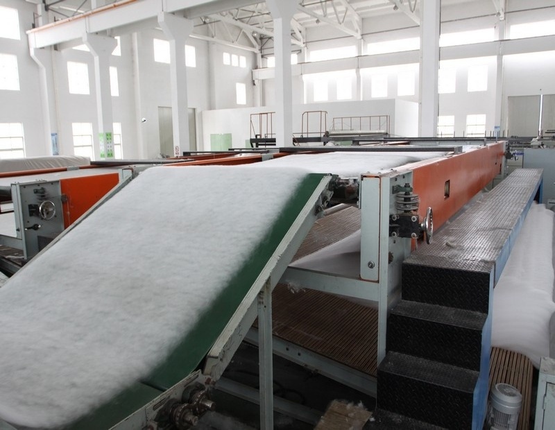 Nonwoven needle punching carbon fiber felt production line