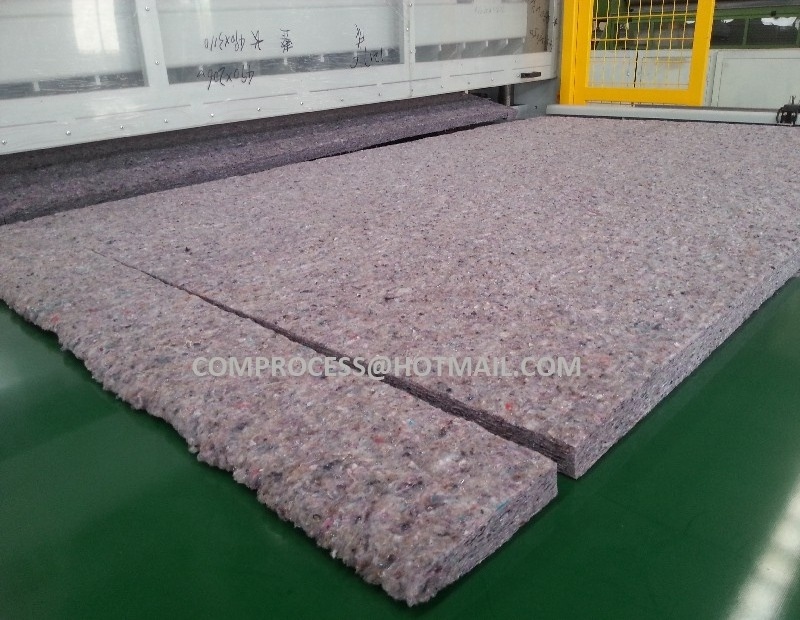 Thermal bonded recycled felt making machine