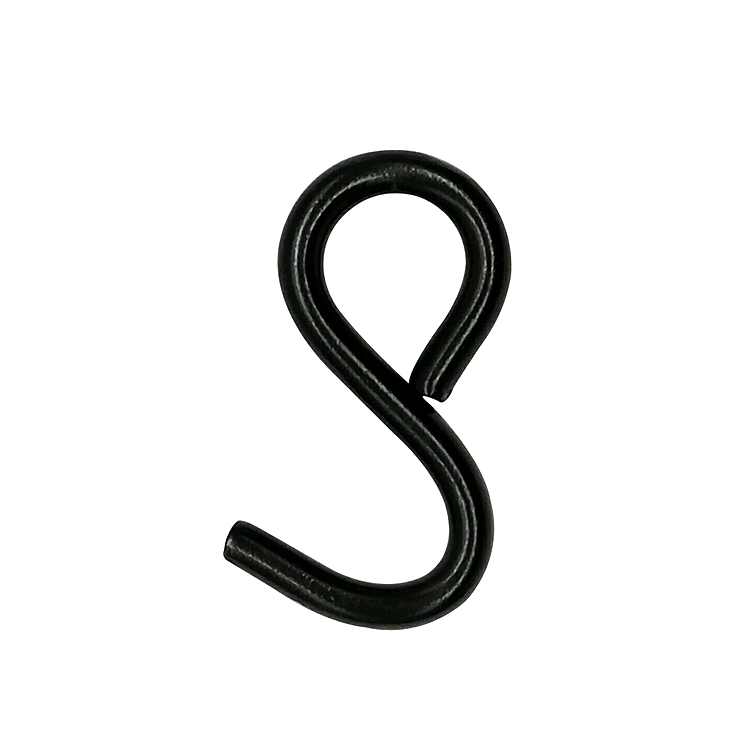 S Black Metal Pvc coated S Stainless Steel Snap Hook And Loop