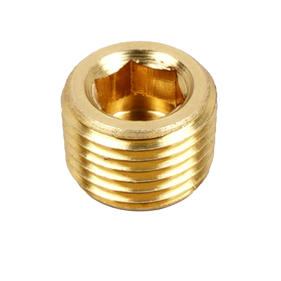 Internal Hex Thread Socket Mold Cooling Water Round Pipe Brass Hollow Hex Plug Throat Plug