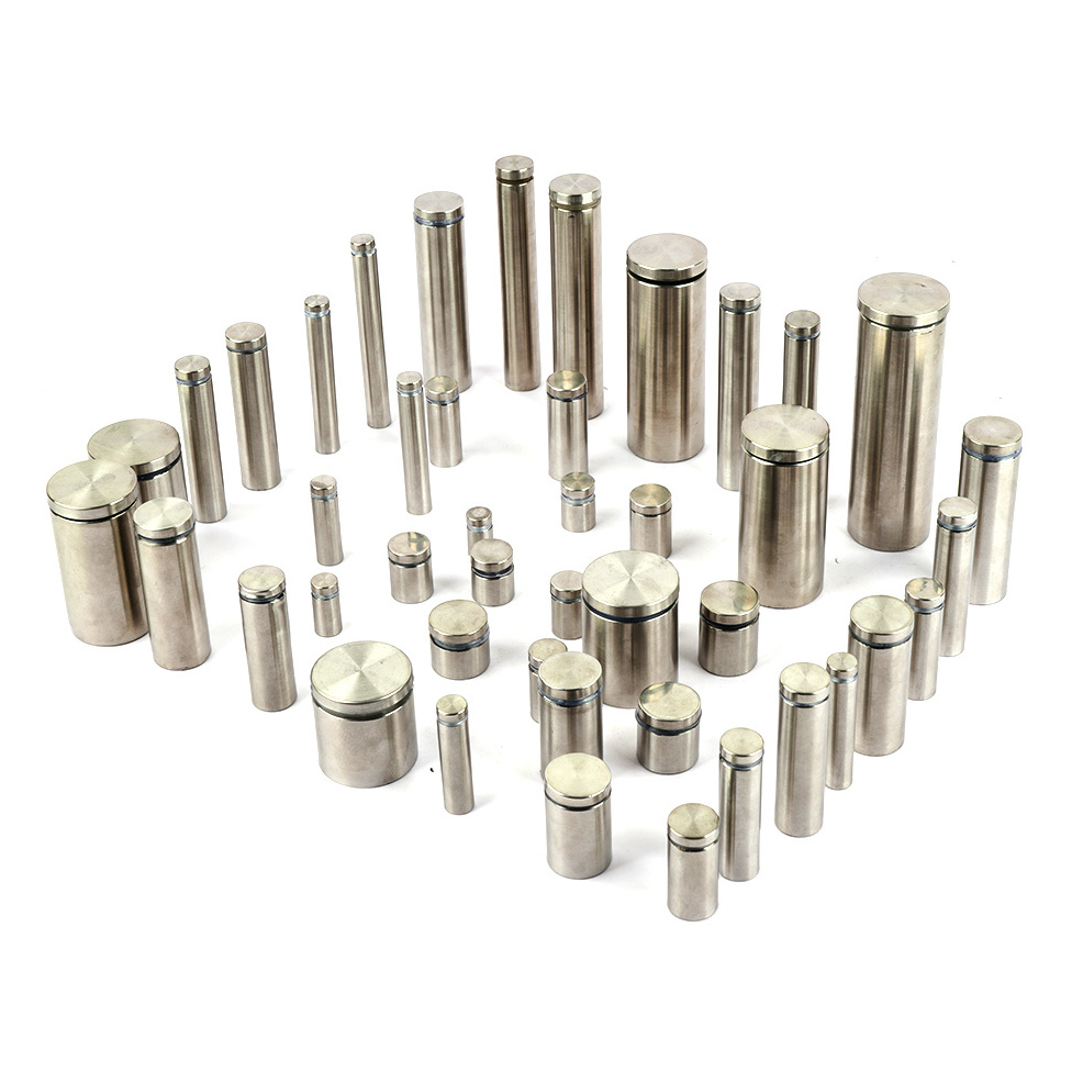 Stainless Steel Pool Fence Glass Spacer Round Hollow Threaded Fasteners Nail Standoff Fastener