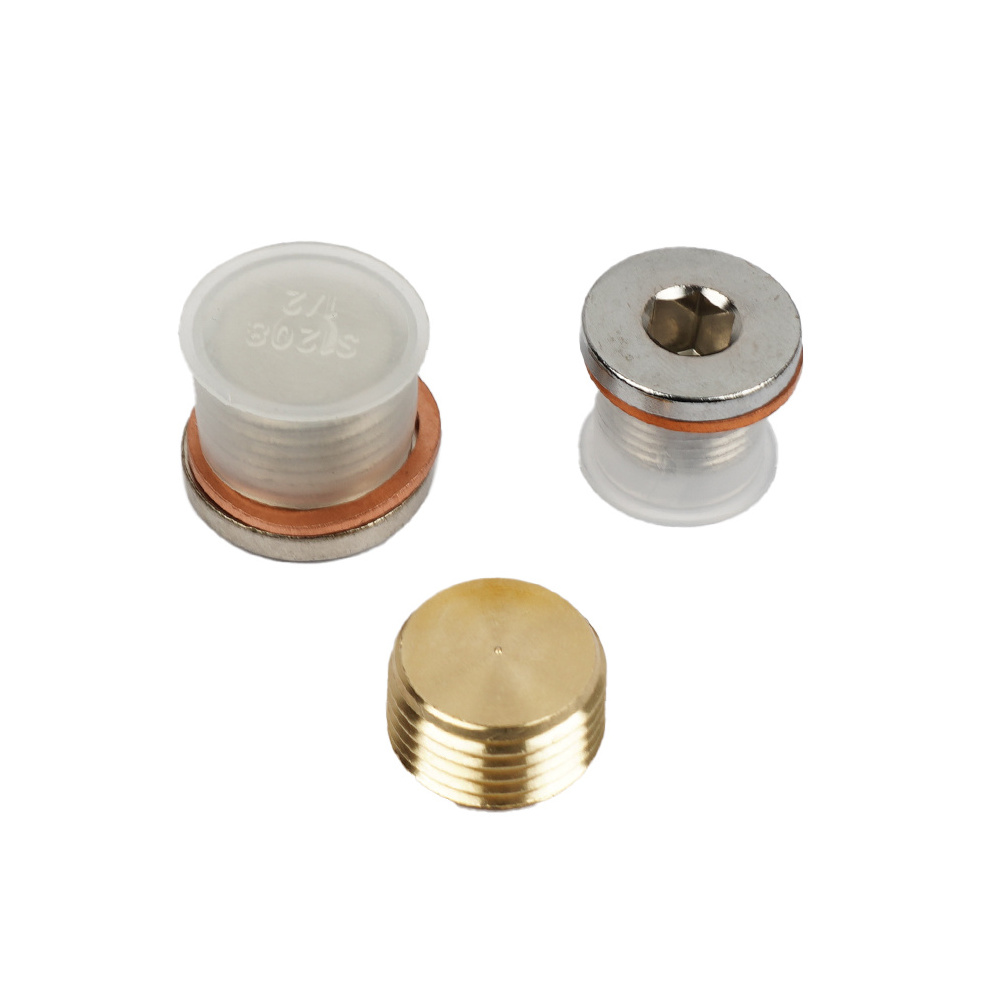 Internal Hex Thread Socket Mold Cooling Water Round Pipe Brass Hollow Hex Plug Throat Plug