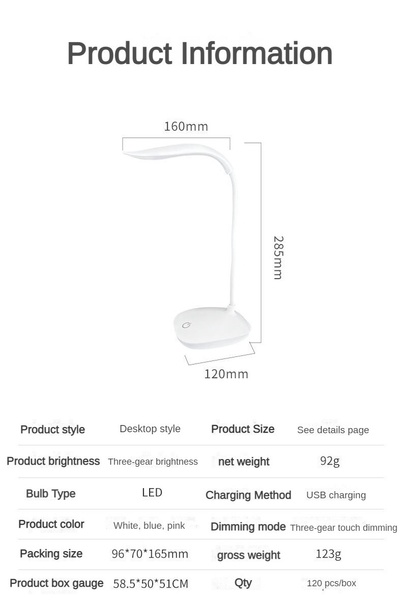 Wholesale Students study office multifunctional LED soft light eye protection desk lamp