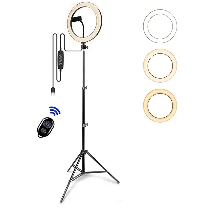 12 Inch Remote Control Touch Multi-Function Ring Light With Tripod Net Red Live Spot Fill Light