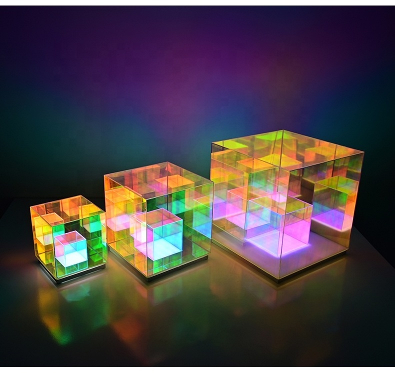 RGB magic cube desk lighting living room sofa LED night light Acrylic decorative table  lamp