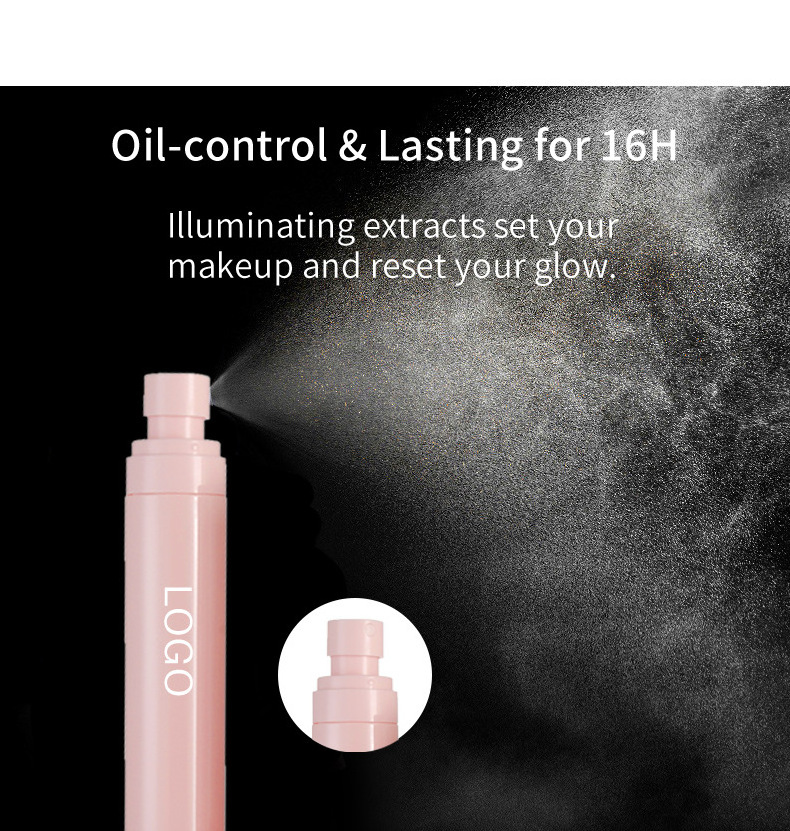 Custom vegan oil-control makeup fix setting spray lock the makeup look matte make-up fixer spray private label