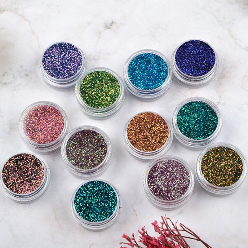 Cosmetics Private Label Pigment Color Changing Glitter  Eyeshadow Cosmetic Grade Face And Body Personalized Loose Glitter