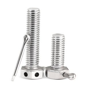 304 stainless steel head Mechanical screws bolt with hole in head bolt with wire hole bolt with cotter pin hole