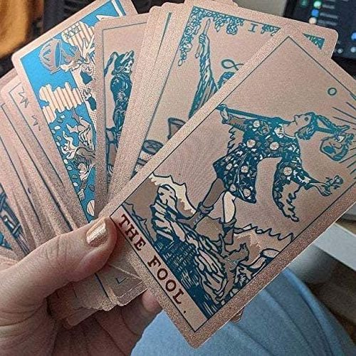 Custom Printing Tarot Deck 78 Cards/Tarot Card Set Learning Oracle Pink Tarot Cards And Guidebook