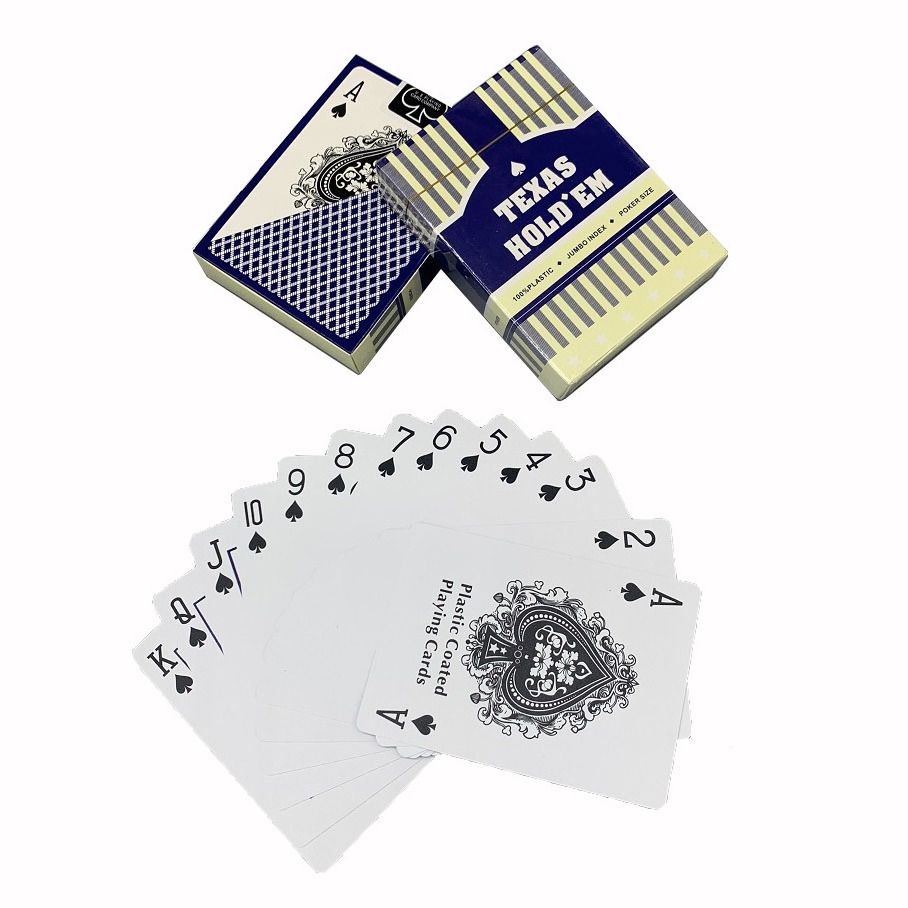 Chinese Poker Cards Factory Supplier Custom Casino Playing Cards Wholesale Promotional Plastic TEXAS Playing Card