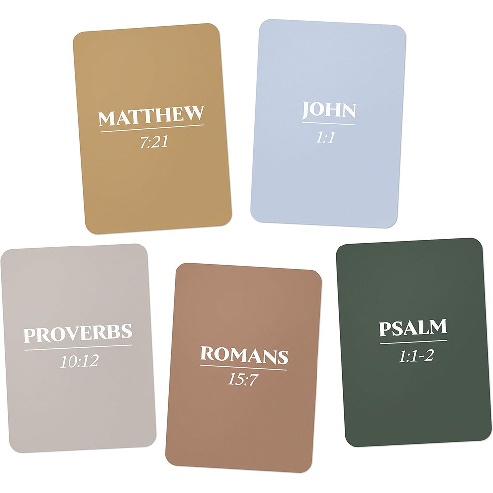 Free Sample Bible Flash Cards Game Custom Printing God's Word Flash Cards For Christians