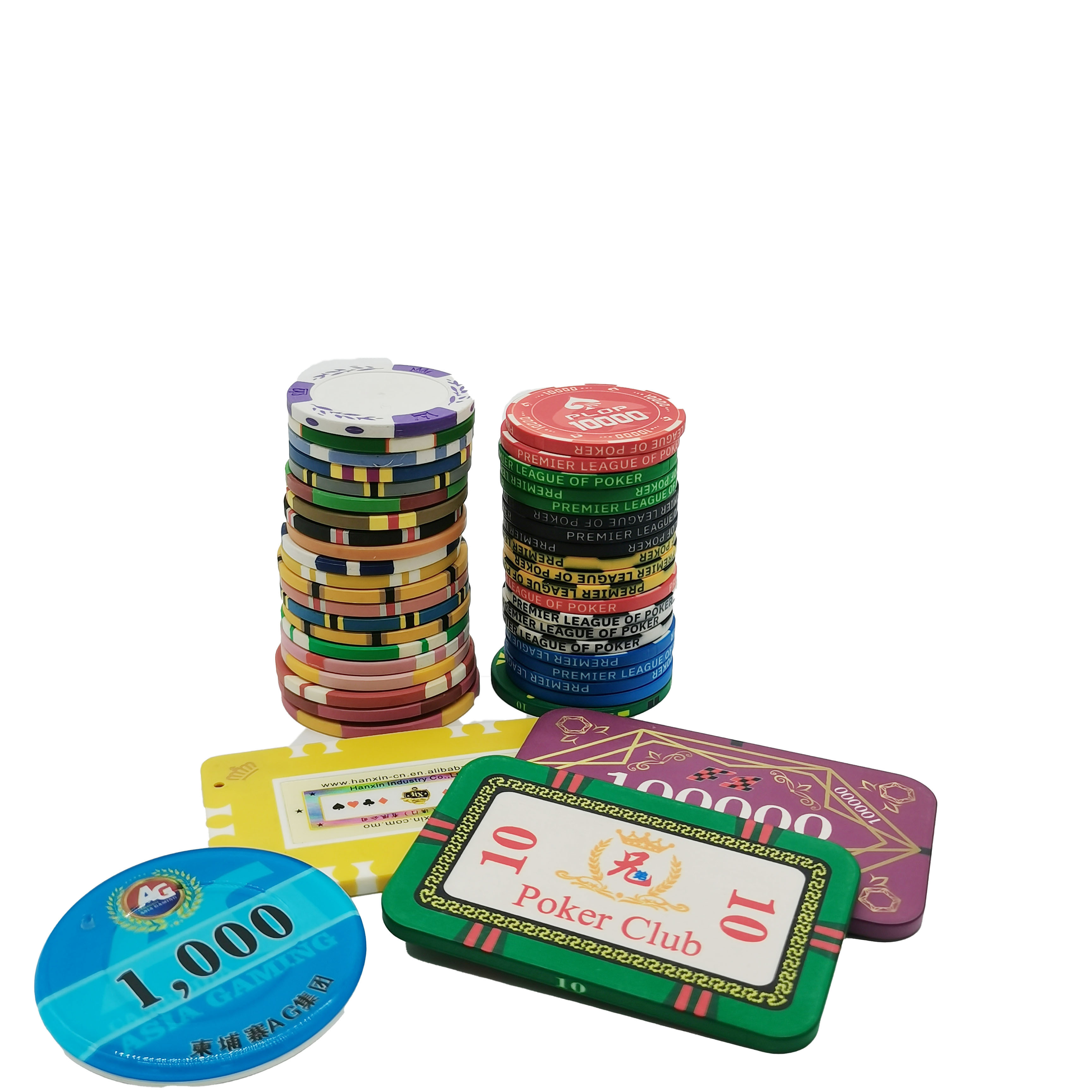 Custom Round Ultimate Clay Poker Chips Set Ceramic Poker Chips With Numbers Denominations