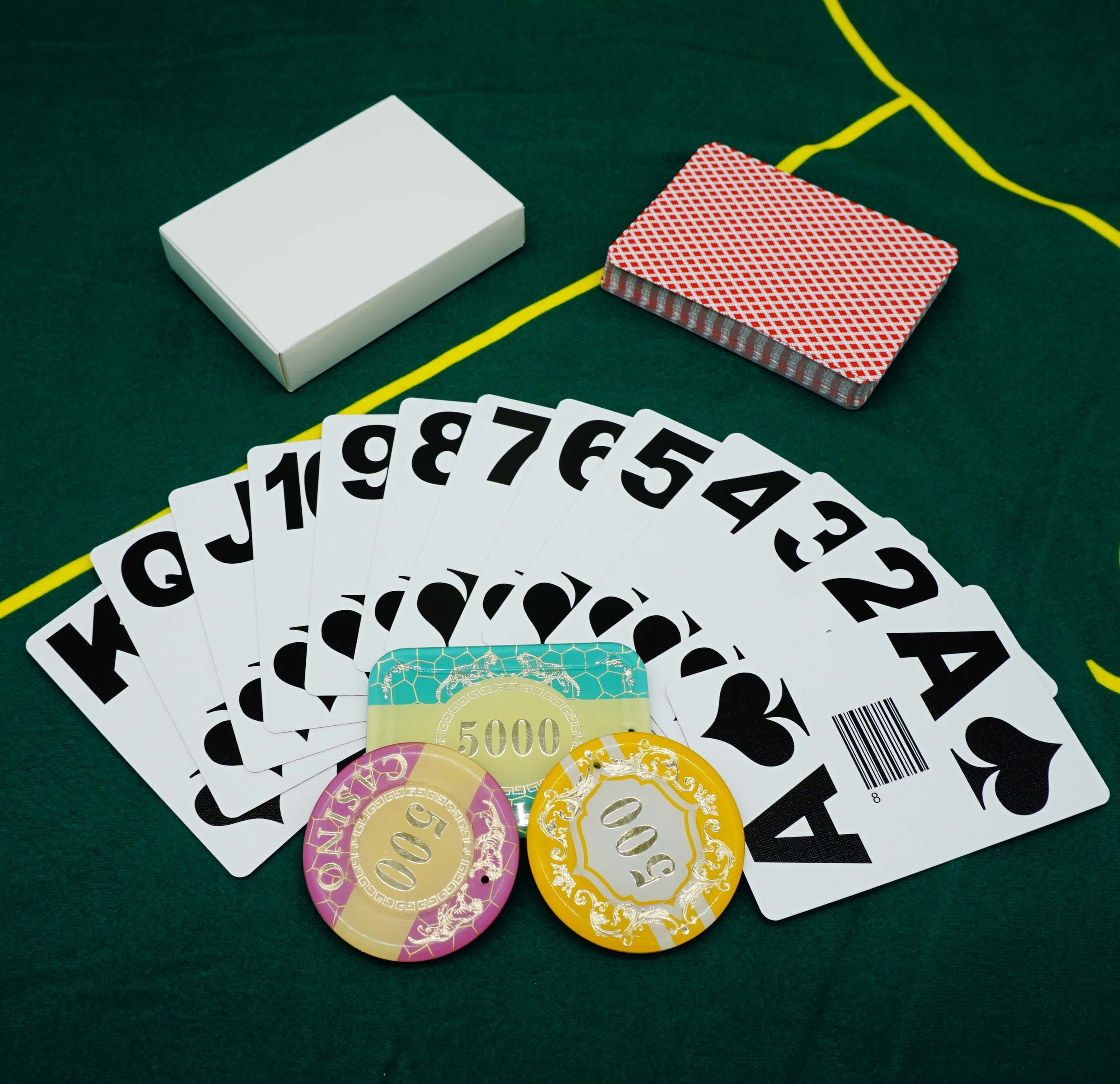 barcode Available standard size Poker Card jumbo size playing cards Plastic Paper Casino Playing Card